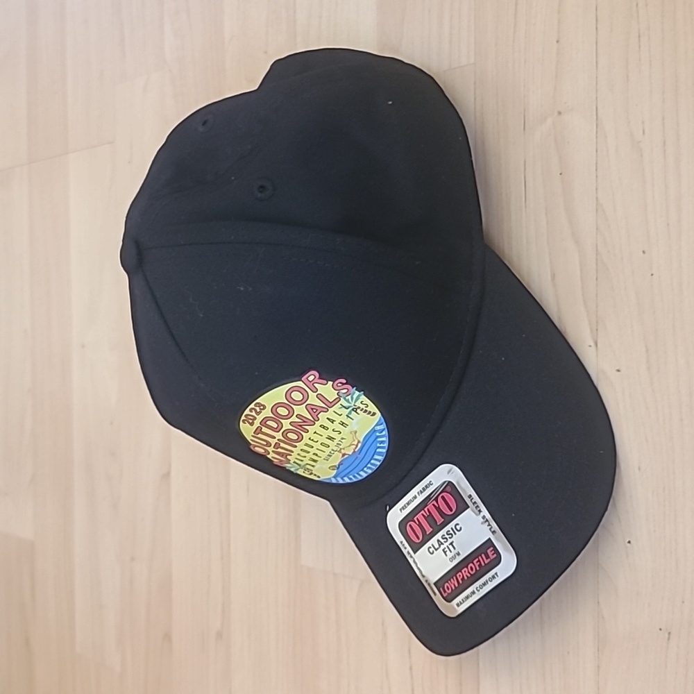 NWT Otto Classic Fit Black 100% Cotton Adjustable Cap